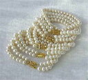 【送料無料】ブレスレット アクセサリ— アコヤブレスレットスクエア whole 5pc 78mm white akoya cultured pearl bracelet 75 assqas(4)