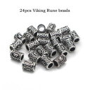 【送料無料】ブレスレット アクセサリ— セットバイキング24 bartperlen avec runenmotiv 1 complet set bijou pour barbe viking(4)