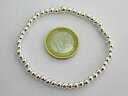 【送料無料】ブレスレット アクセサリ- ブレスレットゴムボールシルバーイタリア1 bracelet elastic balls smooth 4 mm silver 925 italy