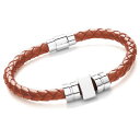 yzuXbg@ANZT?@X`[Y{U[uXbgtribal steel 21cm mens rust red coloured plaited 6mm bolo leather bracelet