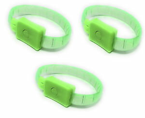 【送料無料】ブレスレット　アクセサリ—　サードパーティブレスレットダンス3 green led adjustable light up glowing flashing led party bracelet rave dance