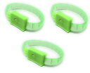 楽天hokushin【送料無料】ブレスレット　アクセサリ—　サードパーティブレスレットダンス3 green led adjustable light up glowing flashing led party bracelet rave dance