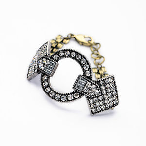 【送料無料】ブレスレット アクセサリ— ブレスレットアールデコリングスクエアレトロモダンオリジナルbracelet art deco ring sq...