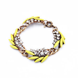 【送料無料】ブレスレット アクセサリ— ブレスレットラインストーンイエローシートモダンオリジナルbracelet female rhinestone...