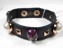 【送料無料】ブレスレット　アクセサリ—　ジョンソンローズゴールドスカルレザーラップブレスレットマルチbetsey johnson rose gold skull leather wrap bracelet, multi