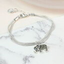 ̵ۥ֥쥹åȡ—른triplo filo placcato argento cristallo elefante bracciale 02669