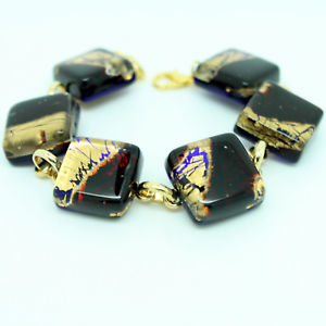 yzuXbg@ANZT?@FjXbhmKXuXbgbeautiful dark red and gold murano glass bracelet from venice