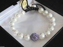【送料無料】ブレスレット アクセサリ- best quality shamballa paris bracelet genuine pearllilac swarovskicrystalbest quality shamballa paris bracelet genuine pea