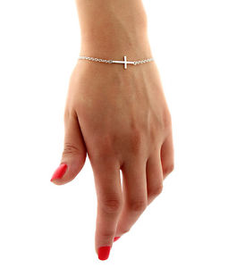 ̵ۥ֥쥹åȡꡡ󥰥֥쥹åȥb02sterling silver sideways cross bracelet solid cross sideway chain bracelet b02