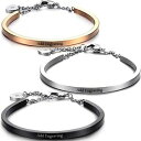 【送料無料】ブレスレット　アクセサリ—　ステンレススチールパーソナライズカフカラーstainless steel 7 personalized cuff braceletfree engraving choose color