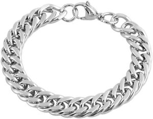 【送料無料】ブレスレット アクセサリ— ステンレススチールブレスレットチェーンブレスレットakzent stainless steel bracelet curb chain chain bracelet 21cm 22cm 23cm