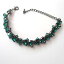 ̵ۥ֥쥹åȡꡡȥ֥쥹åȥretro women bracelet metal burnished distressed emeralds 10 m