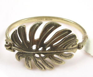 【送料無料】ブレスレット アクセサリ- ブランドゴールドトーンパームリーフカットアウトカフブレスレット