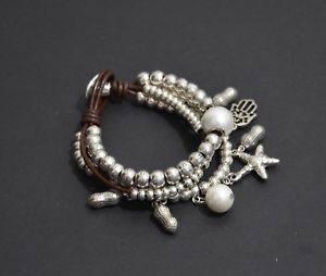 【送料無料】ブレスレット　アクセサリ—　ブレスレットハンドメイドブレスレットキーブレスレットパールbracelets leatherhandmadebraceletkey braceletpearl