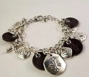 【送料無料】ブレスレット　アクセサリ—　ブライトンシルバーブレスレットbrighton amulet silver and leather charm bracelet