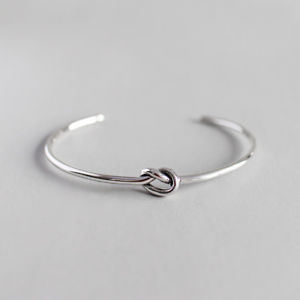 【送料無料】ブレスレット　アクセサリ—　925pure 925 silver simple open knot fashion bracelet