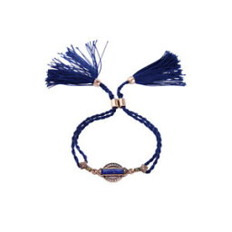 【送料無料】ブレスレット　アクセサリ—　ブレスレットゴールドアールデコラピスラズリbracelet gold charms art deco adjustable lapis lazuli pompoms navy ct10