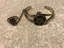 【送料無料】ブレスレット アクセサリ— ヴィンテージpentagramブレスレットvintage silver pentagram bracelet with matching chained ring