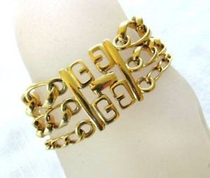 【送料無料】ブレスレット　アクセサリ—　elegant givenchy goldtone three chain braceletelegant givenchy goldtone three chain bracelet