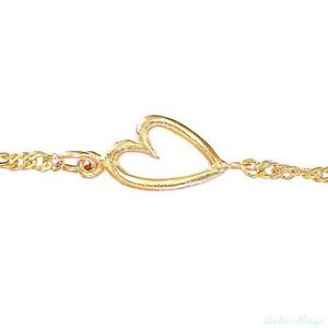 【送料無料】ブレスレット アクセサリ— kゴールドメッキブレスレットチェーンheart 14k gold plated bracelet charm...