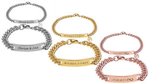 【送料無料】ブレスレット アクセサリ— ステンレススチールブレスレットパートナーペンダントボックスid stainless steel bracelets partner look engraving on request and paws pendant box