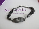 【送料無料】ブレスレット　アクセサリ—　ソフィアノートブレスレットヘマタイトハートヘマタイトカットチェーン lia sophia love notes bracelet hematite cut crystals heart hematite chain