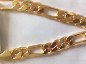 【送料無料】ブレスレット　アクセサリ—　シングルkゴールドメッキチェーンブレスレットバッグlifetime insurance sg807 18k gold plated 8 chain no stone bracelet amp; gift bag 3