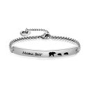 ブレスレット　アクセサリ—　2myosparkメスマッポブレスレットステンレスブレスレットmyospark sweet family mama bear bracelet stainless steel bar bracelet gift for 2