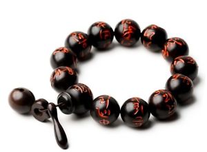 【送料無料】ブレスレット アクセサリ— ビーズブレスレットpeach wood beads bracelet buddha hand carved ...