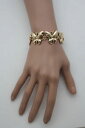 【送料無料】ブレスレット　アクセサリ—　メタルブレスレットファッションジュエリーバタフライウィングwomen gold metal bracelet fashion jewelry multiple butterfly wing insect charms