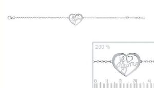 【送料無料】ブレスレット　アクセサリ—　925000メッセージバレンタインカードcde925000 silver bracelet heart message i love you valentine cde