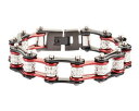 【送料無料】ブレスレット アクセサリ— ステンレススチールキャンディレッドダブルバイクチェーンブレスレットwomens stainless steel candy red double bling bike chain bracelet us seller(4)
