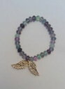 【送料無料】ブレスレット　アクセサリ—　ビーズブレスレットkirks folly nwot semi precious stone beaded bracelet angel wings