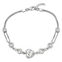 【送料無料】ブレスレット アクセサリ- チェーンブレスレットキュービックジルコンヴァレンタインlove heart halo chain bracelet cubic zircon silver plated valentines gift women