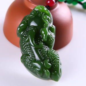 【送料無料】ブレスレット アクセサリ— ユニークヒスイジャスパーグリーンペンダントドラゴンunique natural hetian jade jasper green pendant chinese dragon pixiu wealth