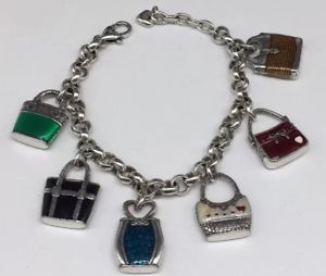 【送料無料】ブレスレット　アクセサリ—　ブライトンハンドバックブレスレットエマテーマbrighton handbag charm bracelet ‘emma’ enamel purse shopping theme silver tone