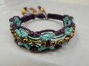 【送料無料】ブレスレット アクセサリ- バラゴンザレスブレスレットパープルアクアrose gonzales woven bracelet rb15 naomi purple aqua