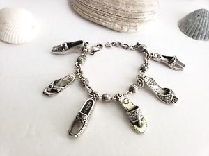 【送料無料】ブレスレット　アクセサリ—　ブライトンシルバーブレスレットbrighton shoe charm silver bracelet