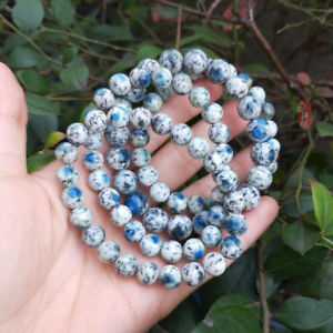 【送料無料】ブレスレット アクセサリ— ラウンドビーズパワーブレスレットnatural k2 azurite volcanic stone gemstone round beads power bracelet 8mm aaa