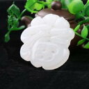 【送料無料】ブレスレット アクセサリ— フーペンダントペンダントchinese beautiful white jade handcarved bl...
