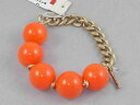 【送料無料】ブレスレット　アクセサリ—　ケネスニューヨークオレンジアクリルボールストレッチブレスレットkenneth cole york goldtone bright orange acrylic ball half stretch bracelet