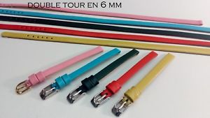 【送料無料】ブレスレット アクセサリ— レザーウォッチストラップダブルツアーleather watch strap double tour 6mm 【送料無料】ブレスレット アクセサリ— レザーウォッチストラップダブルツアーleather watch strap double tour 6mm