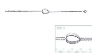 【送料無料】ブレスレット　アクセサリ—　ソリッドシルバーブレスレットリングオーバルチェーン9251000..