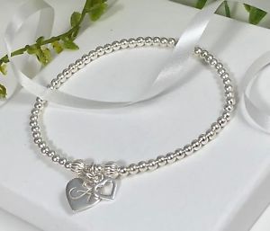 【送料無料】ブレスレット　アクセサリ—　スタッキングブレスレットスターリングシルバーパーソナライズ