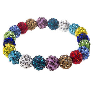 【送料無料】ブレスレット アクセサリ— ディスコボールブレスレットマルチカラービーズストレッチbodyj4you disco balls bracelet 20 multicolor beads pave crystals stretch wrist