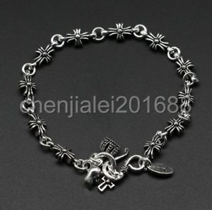 【送料無料】ブレスレット アクセサリ— ビンテージクロスブレスレットチェーンスターリングシルバーpopular ch vintage cross b...