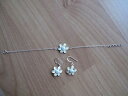 【送料無料】ブレスレット アクセサリ— スターリングシルバーシバアイブレスレットイヤリングセット925 sterling silver flower...