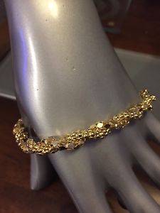 【送料無料】ブレスレット　アクセサリ—　ベロネーゼkゴールドスターリングシルバーブレスレットveronese 18k gold bonded sterling silver bracelet