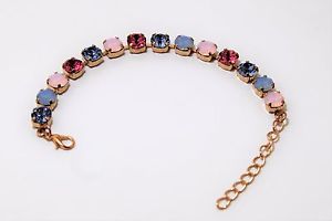 rose gold plated multicolour tennis bracelet with swarovski crystal elementsローズゴールドマルチカラーテニスブレスレットスワロフスキークリスタル※注意※NYからの配送になりますので2週間前後お時間をいただきます。人気の商品は在庫が無い場合がございます。ご了承くださいませ。サイズの種類の商品は購入時の備考欄にご希望のサイズをご記載ください。　携帯メールでの登録ですと楽天からのメールが届かない場合がございます。