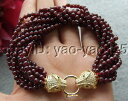 【送料無料】ブレスレット アクセサリ— ガーネットブレスレットs030309 9strds garnet bracelet(4)